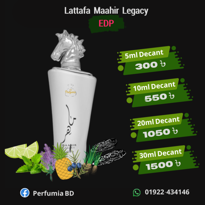 Lattafa Maahir Legacy Decant