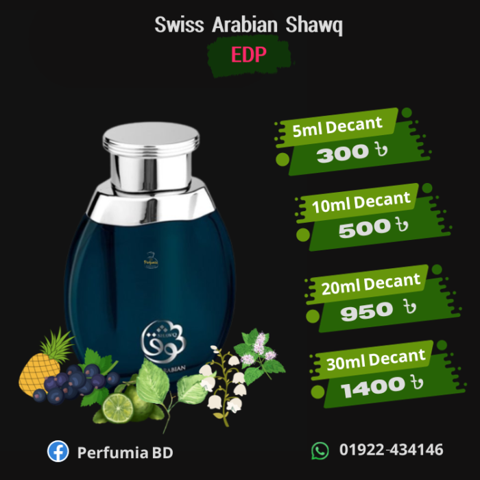 Swiss Arabian Shawq Decant